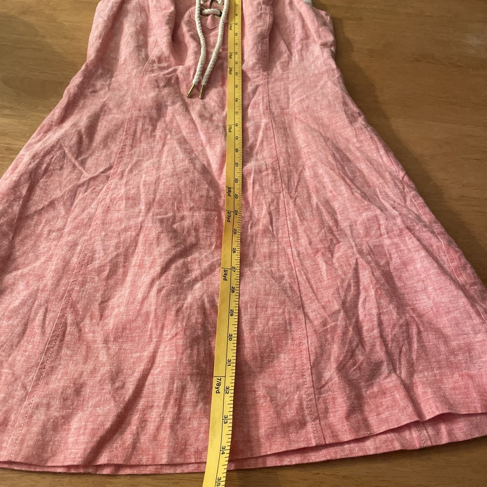 Kensie Tank Dress Fully Lined Size Small Corded V Neck Gold Zipper Back - Picture 12 of 15